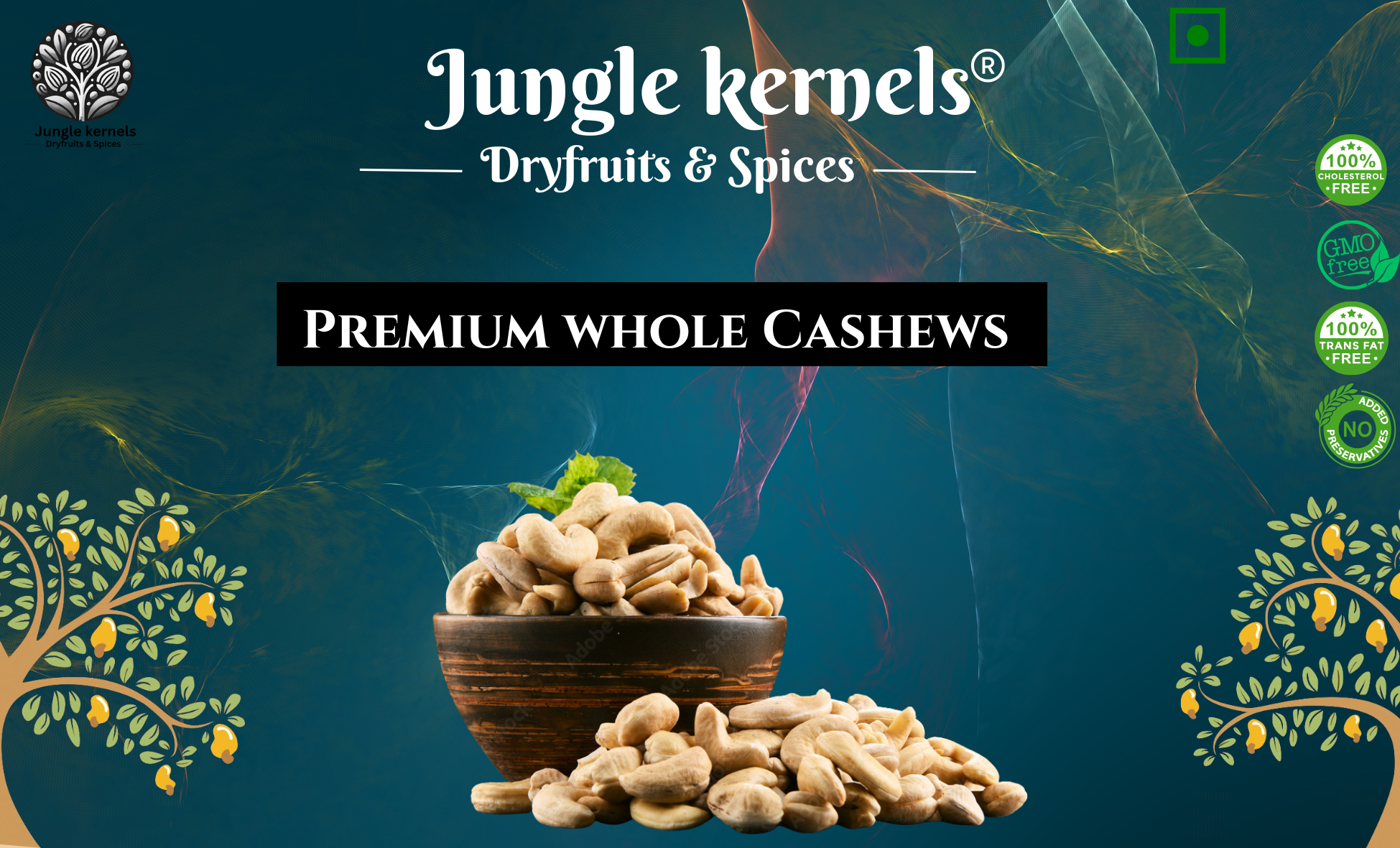 Jungle Kernels Premium Whole Cashews